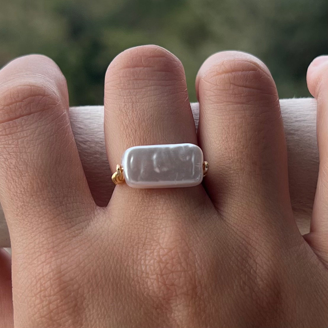 Wrapped Pearl Rings