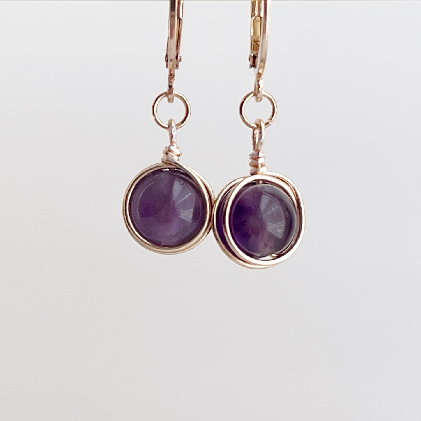 Wrapped Gemstone Earrings