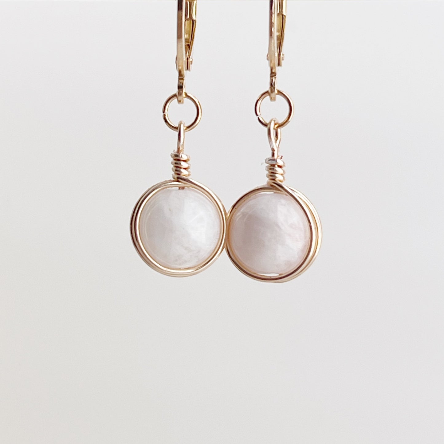 Wrapped Gemstone Earrings
