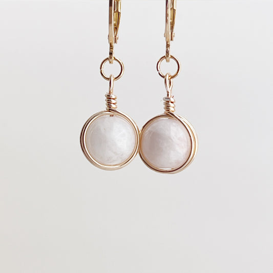 Wrapped Gemstone Earrings
