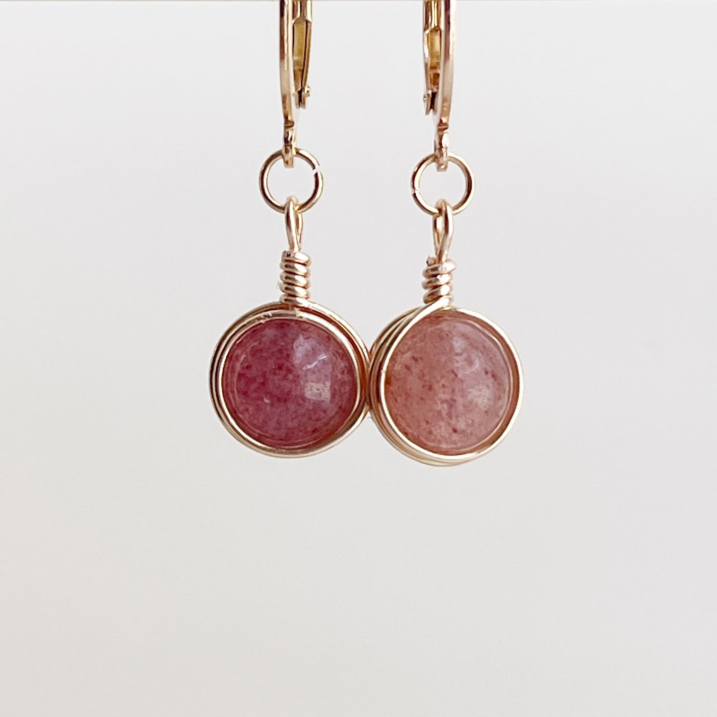 Wrapped Gemstone Earrings