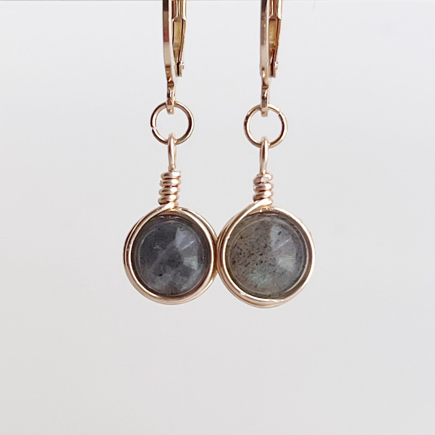Wrapped Gemstone Earrings
