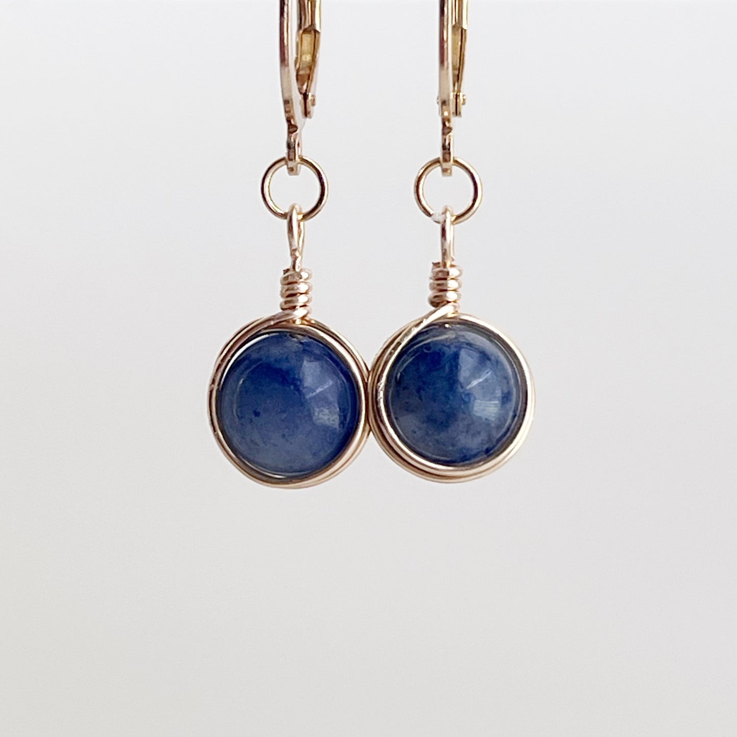 Wrapped Gemstone Earrings