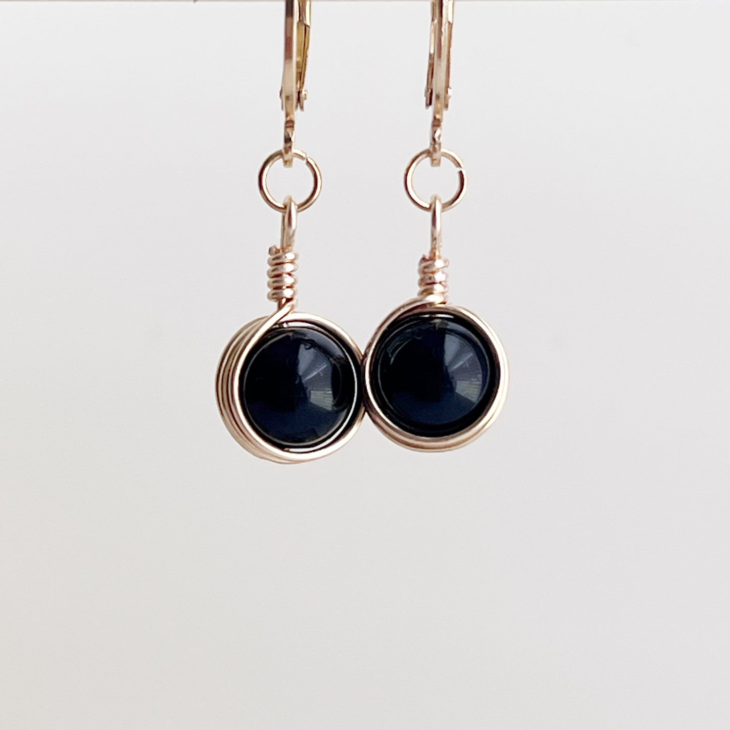 Wrapped Gemstone Earrings
