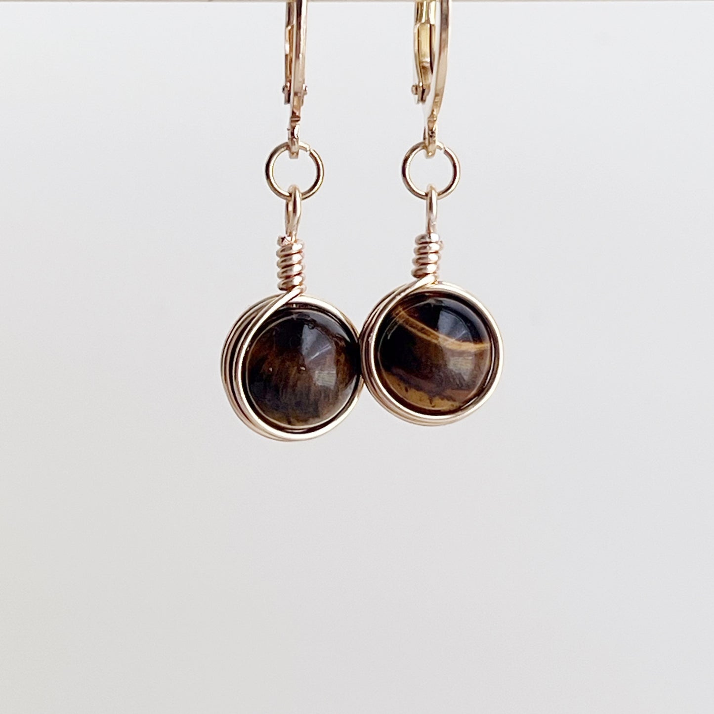 Wrapped Gemstone Earrings