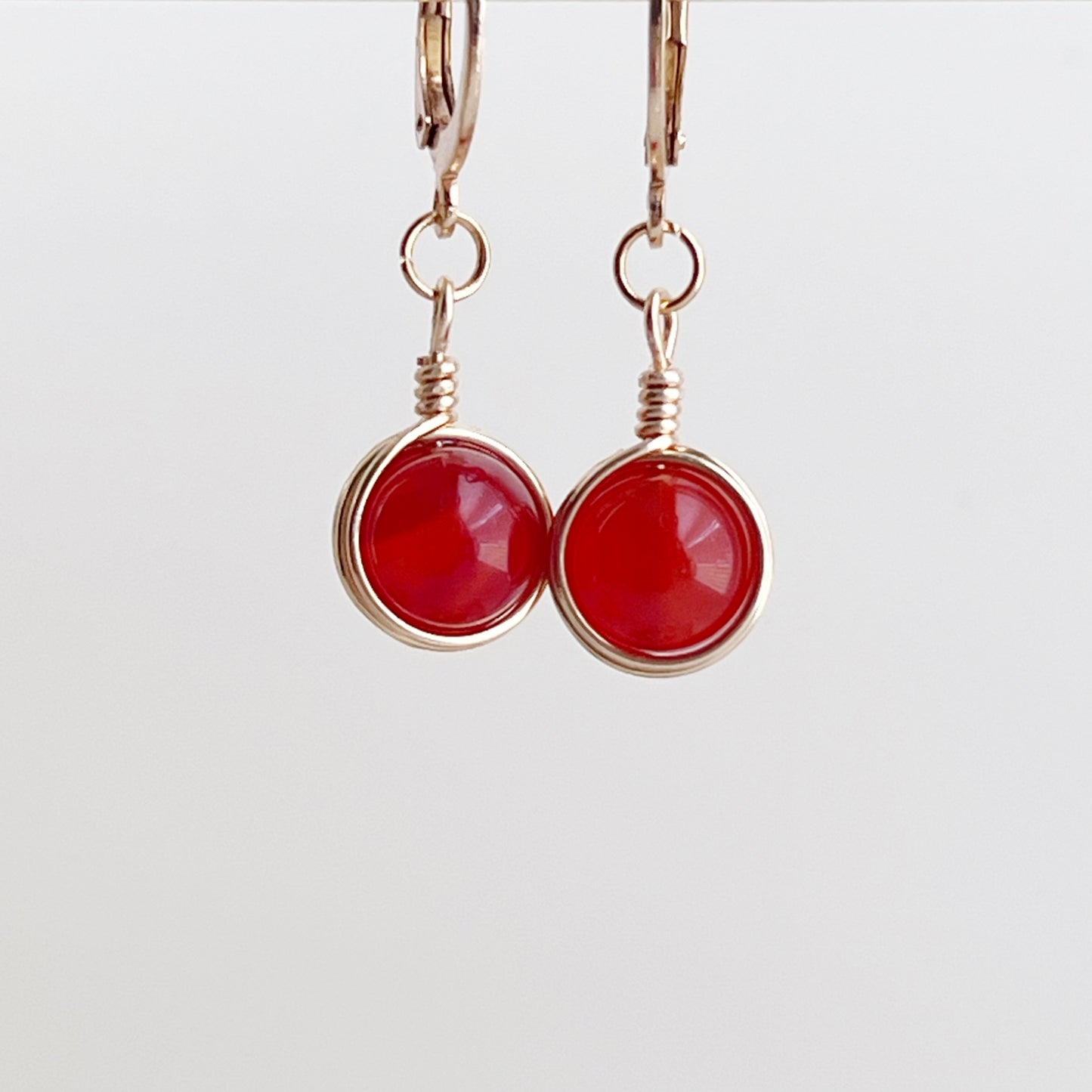 Wrapped Gemstone Earrings