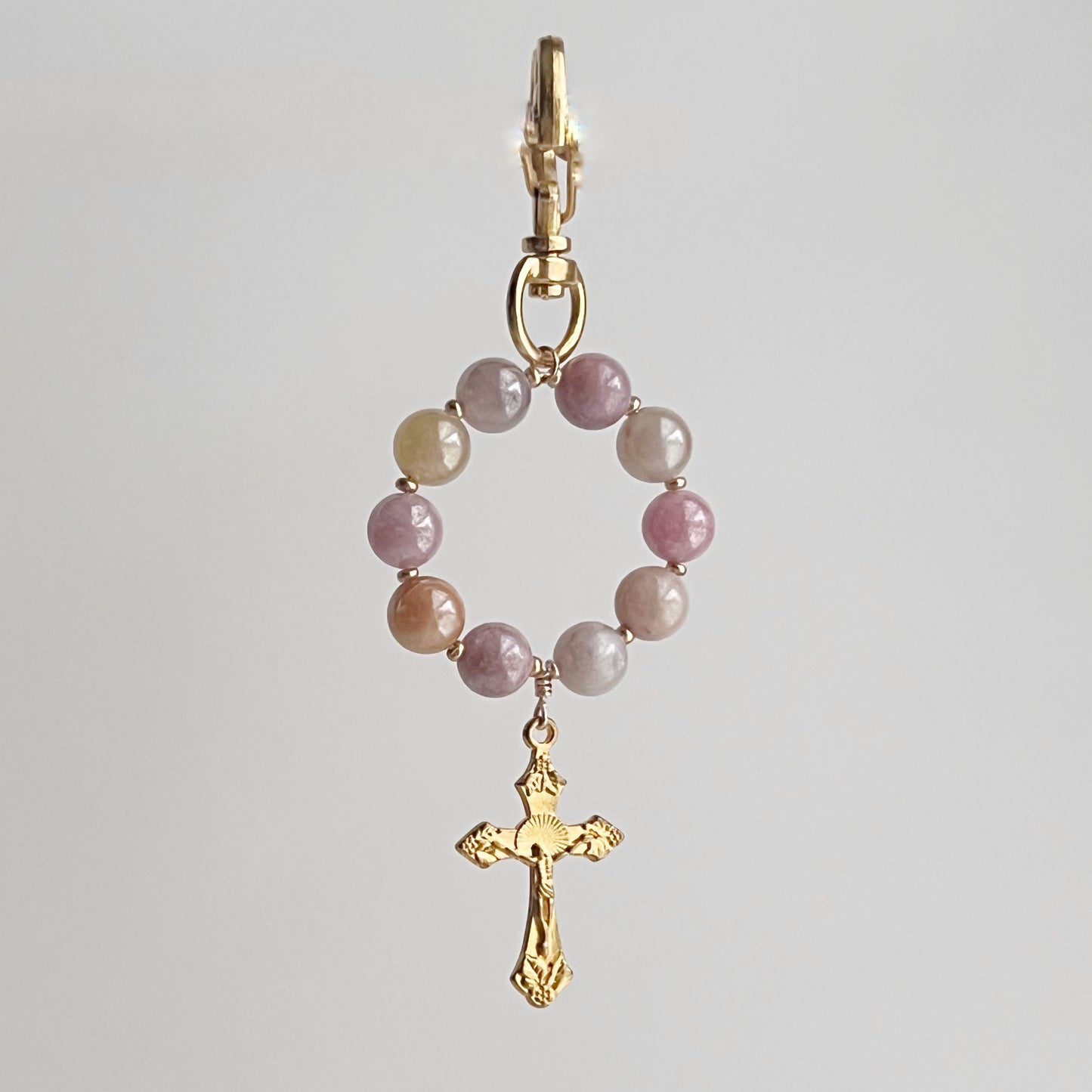 Single Decade Rosary Keychain