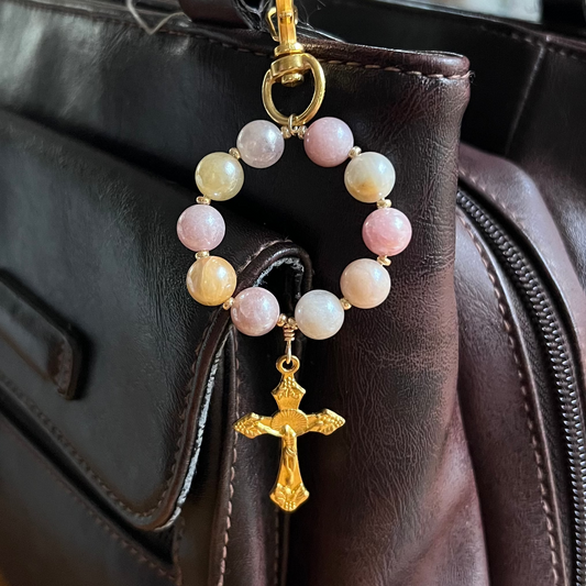 Single Decade Rosary Keychain